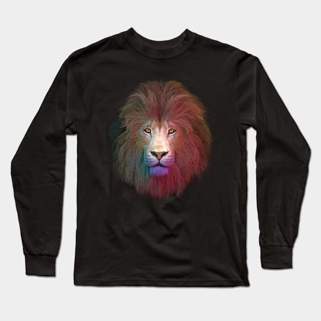 Lion Long Sleeve T-Shirt by vonHobo